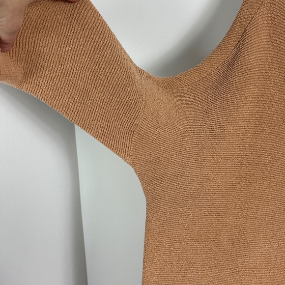 Free People Taupe Ottoman Slouchy Tunic‎ Sweater Dress Size Large Knit Bohemian - Picture 9 of 13